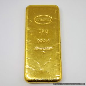 1KG Purefine 999.9 Fine Gold Bar Casted