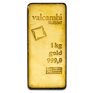 1Kg Valcambi 999.9 Fine Gold Bar Casted