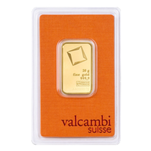 20g Valcambi 999.9 Fine Gold Bar Minted