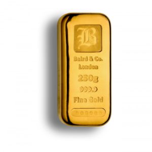 250g Baird & Co 999.9 Fine Gold Bar Casted