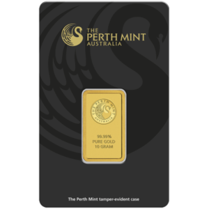 10g Perth Mint 999.9 Fine Gold Bar Minted