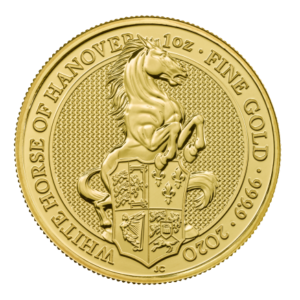 1 oz fine gold Queen's Beasts White Horse of Hanover Coin