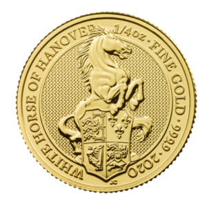 1/4 oz fine Queen's Beasts White Horse of Hanover Coin