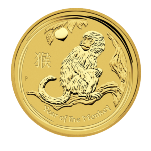 1/4 oz fine gold Lunar II Monkey