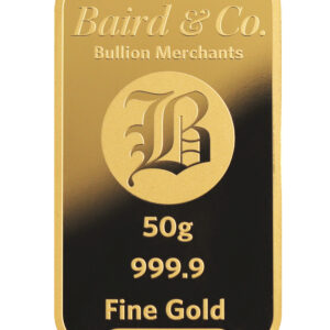50g Gold Minted Bar Baird & Co