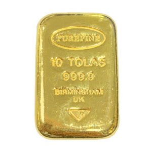 10 Tola Purefine 999.9 Fine Gold Bar