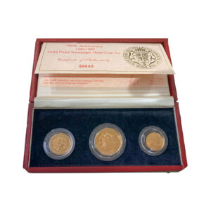 500th anniversary 1489-1989 Gold Proof Sovereign Three Coin Set