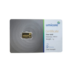 1g Gold Bar Umicore