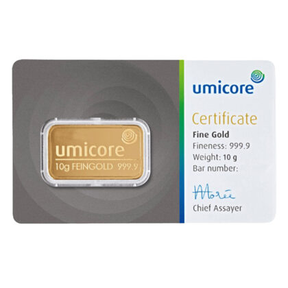 10g Umicore 999.9 Fine Gold Bar